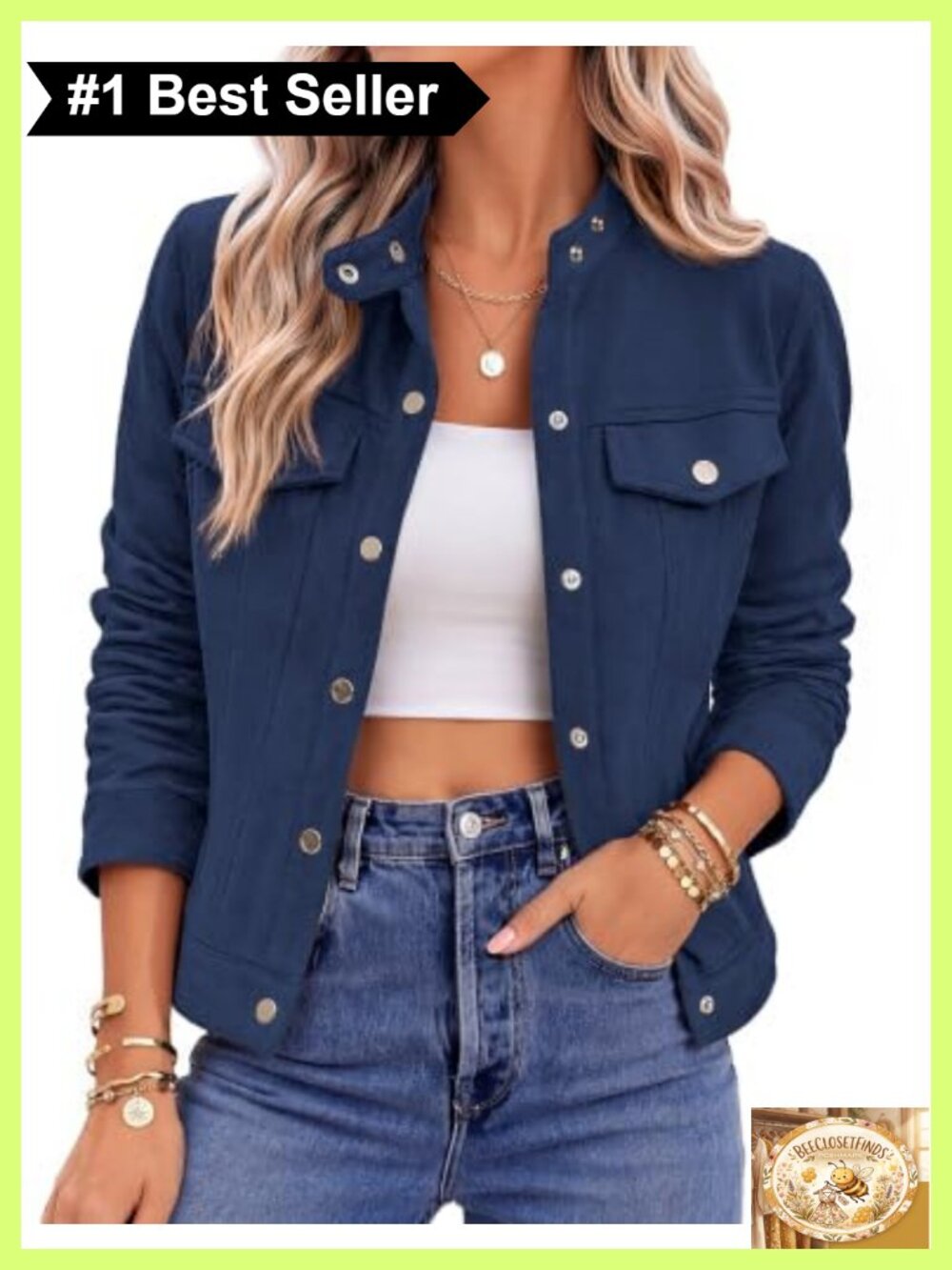 Faux Suede Cropped Jacket Snap Button Lapel Collar Long Sleeve Casual Fall